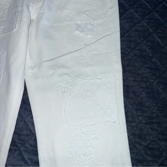 Lauren Ralph Lauren Girlfriend Jeans Women’s 8 Patchwork Embroidered Boyfriend - Picture 11 of 12